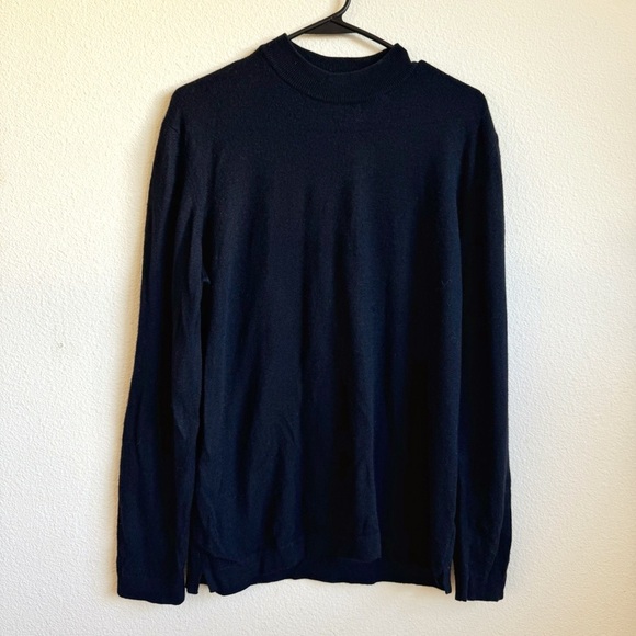 Mario’s 100% virgin wool black knit sweater size large - Picture 1 of 6